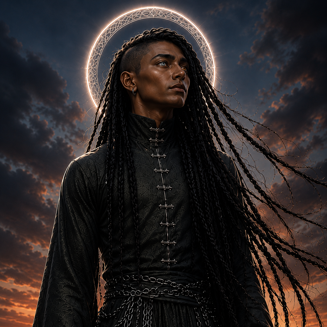 Rakśal Sun-Wasihl beneath his halo